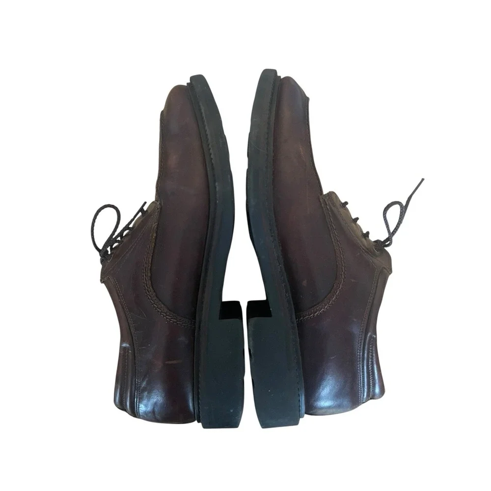 Vintage 90's Bass New York Men's Size‎ 9 Brown Leather Dress Shoes Italy Made